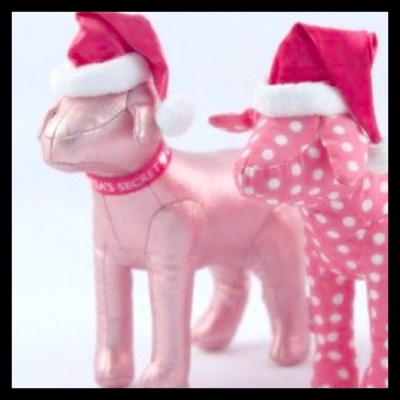 💕ⓅⒾⓃⓀ ⓋⓈ Vintage Plush Metallic Holiday Pup💕 - Picture 1 of 4